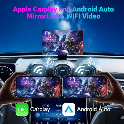 شاشة Carplay لاسلكية مقاس 10.26 بوصة للسيارة - متوافقة مع Apple Carplay المحمول وAndroid Auto، شاشة تشغيل السيارة مع كاميرا احتياطية، بلوتوث، ملاحة GPS، وصلة مرآة، تناسب جميع المركبات in Saudi Arabia