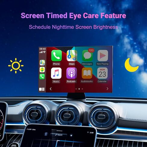 شاشة Carplay لاسلكية مقاس 10.26 بوصة للسيارة - متوافقة مع Apple Carplay المحمول وAndroid Auto، شاشة تشغيل السيارة مع كاميرا احتياطية، بلوتوث، ملاحة GPS، وصلة مرآة، تناسب جميع المركبات in Saudi Arabia