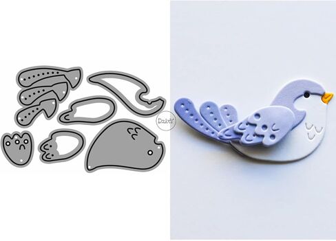 Dzixy Patchwork Bird Pigeon Cutting Metal Dies for Card Making Kiting Paper Die Cuts Stet Scrapbook Stencils Supplies Machine Templates in Kuwait