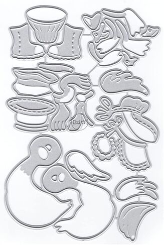 Dzixy Patchwork Bird Pigeon Cutting Metal Dies for Card Making Kiting Paper Die Cuts Stet Scrapbook Stencils Supplies Machine Templates in Kuwait