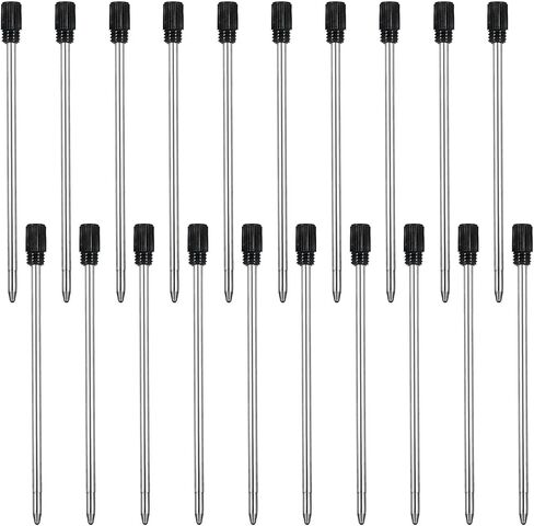 20pcs 2.75in نقاط الحبر pens ، 1 مم متوسطة طرف أسود حبر إعادة ملء القابلة للاستبدال نقاط المعادن إعادة ملء أقلام القابلة للاستبدال المعادن المعادن d1 (أسود) in Kuwait