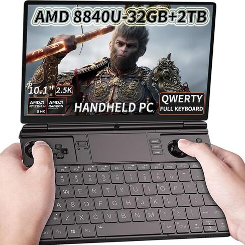 GPD Win Max 2 2024 [AMD Ryzen 7 8840U-32GB+2TB] 10.1 Inches Mini Handheld Win 11 PC Video Game Console Gameplayer 1920X1200 TouchScreen Laptop Tablet PC 1TB M.2 SSD Storage in Saudi Arabia