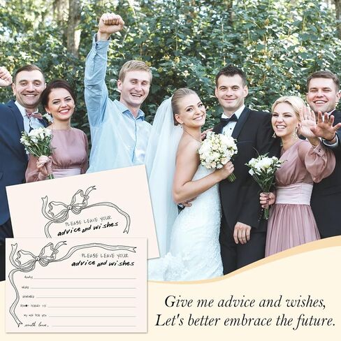 نصيحة القوس والبطاقات الخاصة بـ MR و MRS ، تمنيات فارغة للاستحمام الطفل ، دش الزفاف وحفلة التخرج ، بطاقات مشورة الزفاف 4x6 ، حزمة 25 -g10 in Saudi Arabia