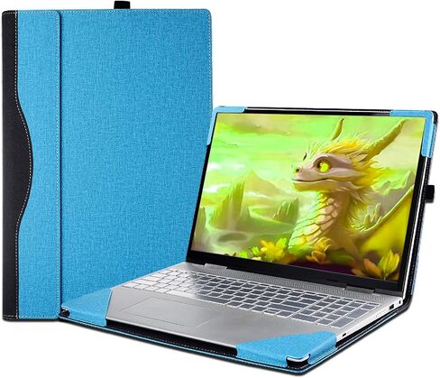 غطاء حالة الكمبيوتر المحمول لـ 16 بوصة 2024 New Dell Inspiron 16 Plus 7640 ومتوافق مع Dell Inspiron 16 5635 5630 كمبيوتر محمول كمبيوتر ، ملحق PU Leather Detector Capitory (Sky Blue) in Kuwait