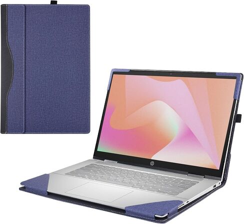 حالة تغطية الكمبيوتر المحمول لجهاز الكمبيوتر المحمول HP15.6 بوصة 2023-2024 سلسلة 15-FCXXXX / 15-FDXXXX Windows PC. 2-in-1 PU Leather Detachable Detachable Sleeve (Black) in Kuwait