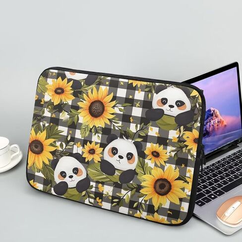 Black Brown Cow Print 15 Inch Laptop Sleeve Shockproof Slim Tablet Carrying Case Bag Easy to Carry in Kuwait