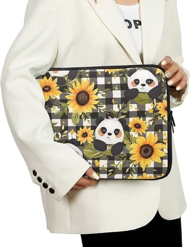 Black Brown Cow Print 15 Inch Laptop Sleeve Shockproof Slim Tablet Carrying Case Bag Easy to Carry in Kuwait