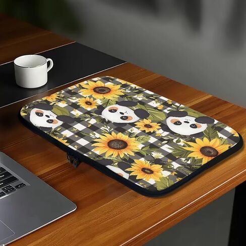 Black Brown Cow Print 15 Inch Laptop Sleeve Shockproof Slim Tablet Carrying Case Bag Easy to Carry in Kuwait