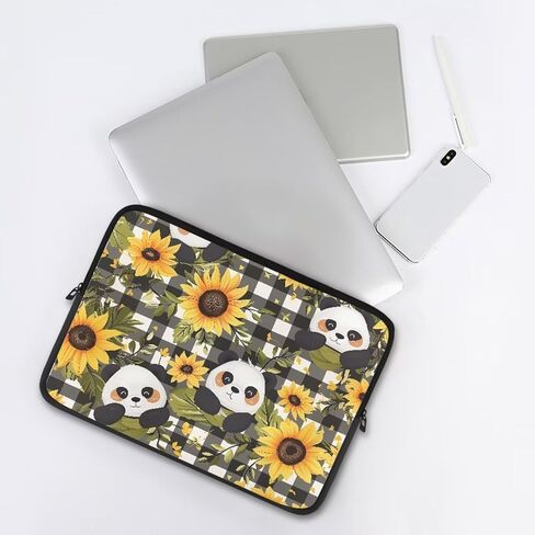 Black Brown Cow Print 15 Inch Laptop Sleeve Shockproof Slim Tablet Carrying Case Bag Easy to Carry in Kuwait