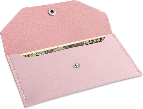 Bremorou Leather Envelope Money Envelope Mini Cash Holder Wallet Women Money Money Money Money Money for Cash Manuging Mickets for Basking Stuff Friniver in Kuwait