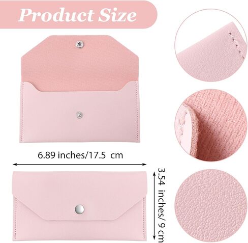 Bremorou Leather Envelope Money Envelope Mini Cash Holder Wallet Women Money Money Money Money Money for Cash Manuging Mickets for Basking Stuff Friniver in Kuwait