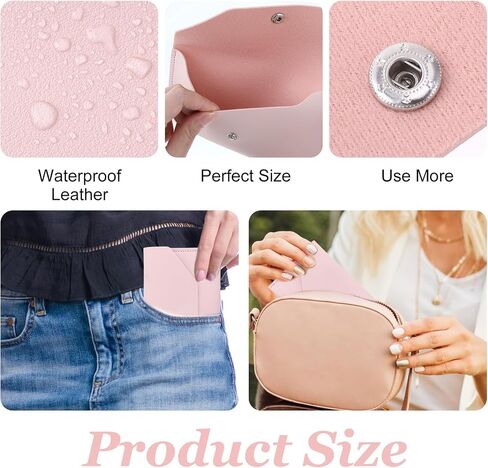 Bremorou Leather Envelope Money Envelope Mini Cash Holder Wallet Women Money Money Money Money Money for Cash Manuging Mickets for Basking Stuff Friniver in Kuwait