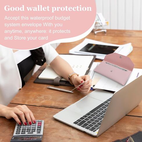 Bremorou Leather Envelope Money Envelope Mini Cash Holder Wallet Women Money Money Money Money Money for Cash Manuging Mickets for Basking Stuff Friniver in Kuwait