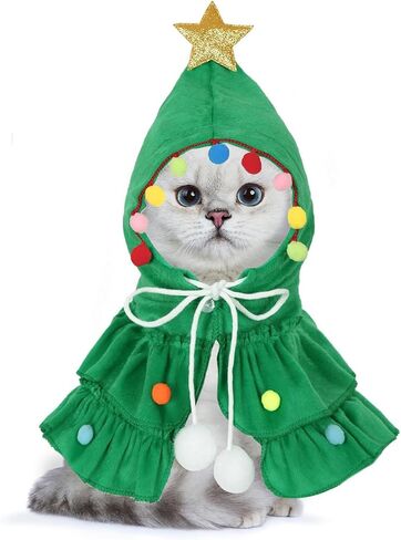 Christmas Pet Outfit Christmas Dog Elf Costume Clothes Funny Cosplay Puppy Cat Xmas Costume Outfit Winter Hoodie Coat Clothes Apparel for Dogs Pet Christmas Party Supplies in Saudi Arabia