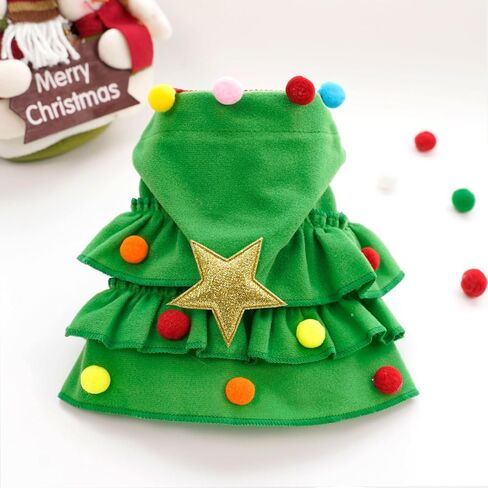 Christmas Pet Outfit Christmas Dog Elf Costume Clothes Funny Cosplay Puppy Cat Xmas Costume Outfit Winter Hoodie Coat Clothes Apparel for Dogs Pet Christmas Party Supplies in Saudi Arabia