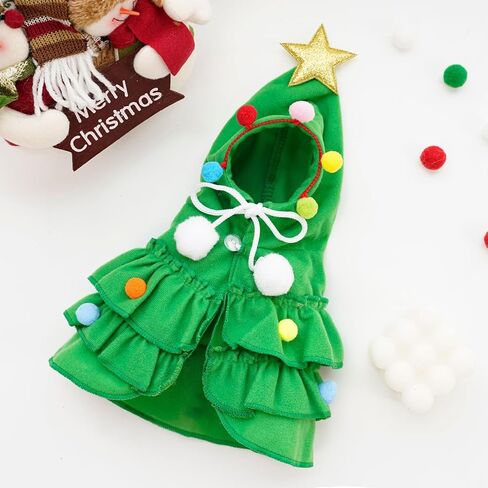 Christmas Pet Outfit Christmas Dog Elf Costume Clothes Funny Cosplay Puppy Cat Xmas Costume Outfit Winter Hoodie Coat Clothes Apparel for Dogs Pet Christmas Party Supplies in Saudi Arabia