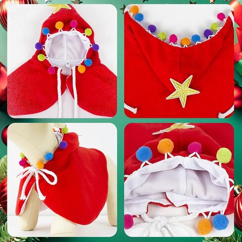 Christmas Pet Outfit Christmas Dog Elf Costume Clothes Funny Cosplay Puppy Cat Xmas Costume Outfit Winter Hoodie Coat Clothes Apparel for Dogs Pet Christmas Party Supplies in Saudi Arabia