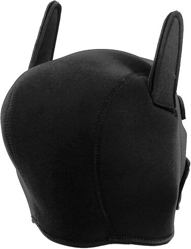 Neoprene Puppy Hood Mask Removable Halloween Dog Head Mask Costume Accessory (Black, Mask kit) in Saudi Arabia