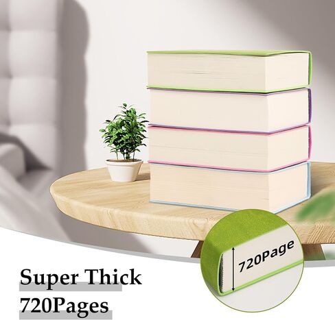 Thick Blank Journal Notebook 720 Pages No Lines Soft Leather Blank Notebook for Women Drawing Book Memo Writing Sketch Diary Notebook (Blue Blank Notebook) in Saudi Arabia