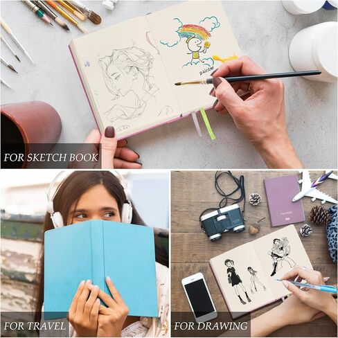 Thick Blank Journal Notebook 720 Pages No Lines Soft Leather Blank Notebook for Women Drawing Book Memo Writing Sketch Diary Notebook (Blue Blank Notebook) in Saudi Arabia