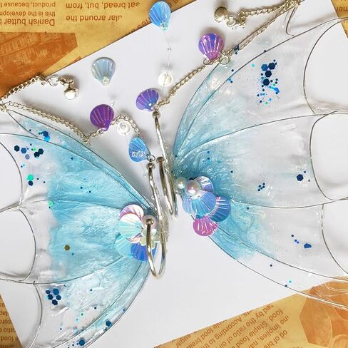 Seashell Sequins and Spangles for Crafts, 50g 13 MM Transparent Sea Shell Sequins for Dress Sewing Embellishment Applique Crafting, (Gren Blue Purple) in Saudi Arabia