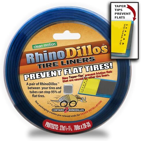بطانات إطار الدراجة RhinoDillos باللون الأزرق (26/24 بوصة × 1-3/8، 700c × 38-40) منع مسطح in Kuwait