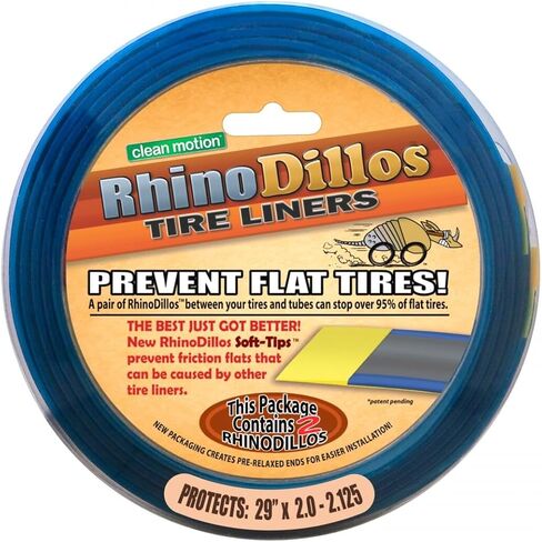 بطانات إطار الدراجة RhinoDillos باللون الأزرق (26/24 بوصة × 1-3/8، 700c × 38-40) منع مسطح in Kuwait