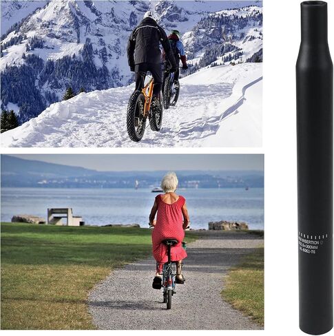 MY MIRONEY 2PCS Bike Seatpost Matte Black Bike Seat Post with Scale Aluminum Alloy Bicycle Seat Post Replacement for Road & Mountain Bike, 25.4 x 250mm in Saudi Arabia