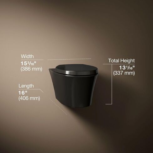 Kohler 31539-0 K-31539-0 Veil Wall-Hung Dula Flush Toilet, White in Saudi Arabia