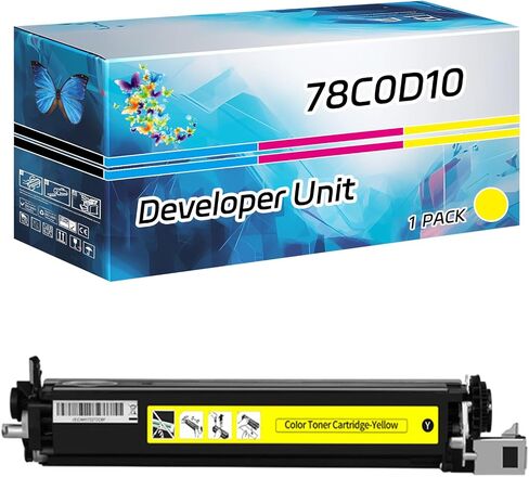 78C0D10 Developer Unit Compatible for Lexmark C2325 C2425 C2535 C2240 MC2325 MC2425 MC2535 MC2640 XC2235 4240 Printers, High Yield 22500 Pages, with Chip High-Definition Printing (1 Pack Yellow) in Kuwait