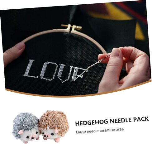 EXCEART 2pcs Pin Bag Sewing Pin Storage Sewing Pin Pillow Fabric Hand Sewing Needles Plush Pillow Stuffed Hedgehog Needle Pincushion Patchwork Pin Holder Sewing Pincushion Cloth Supplies in Saudi Arabia