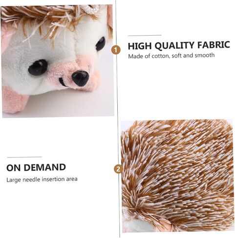 EXCEART 2pcs Pin Bag Sewing Pin Storage Sewing Pin Pillow Fabric Hand Sewing Needles Plush Pillow Stuffed Hedgehog Needle Pincushion Patchwork Pin Holder Sewing Pincushion Cloth Supplies in Saudi Arabia