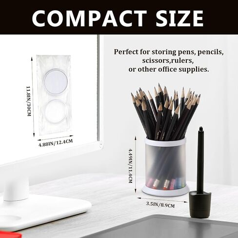 Sherr 50 pcs Pen Holder Cups Bulk for Desktop Storage Plastic Stationery Round Pencil Makeup Marker Organizers Cosmetics Makeup Brush Container for Office Desk Home School Supplies (White) in Saudi Arabia