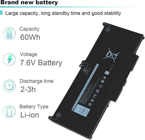 Futurebatt Performance Laptop Battery Replacement for Dell Latitude E6120 E6220 E6230 E6320 E6320xfr E6330 E6430s Series, p/n 312-1241 312-1242 FRROG [Li-ion 11.1v 5200mah] in Saudi Arabia