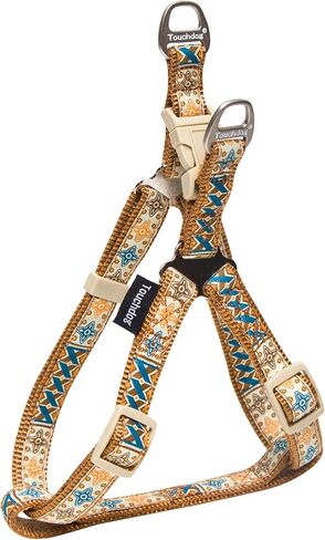 Touchdog 'Caliber' Designer Designer Fashion Pet Dog Cog and Harness مجموعة ، صغيرة ، بنية in Kuwait