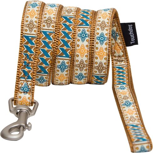 Touchdog 'Caliber' Designer Designer Fashion Pet Dog Cog and Harness مجموعة ، صغيرة ، بنية in Kuwait