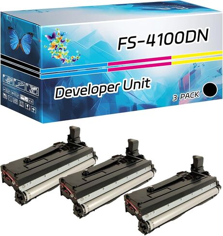 وحدة المطورين FS-4100DN متوافقة مع Kyocera Ecosys M3040IDN M3145IDN M3540IDN M3550IDN M3560IDN M3645IDN M3655IDN PRINTERS (3 Pack Black) in Kuwait