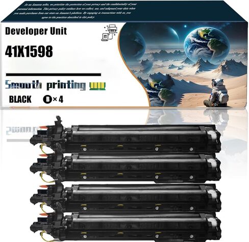 Replacement Parts Developer Unit 41X1598 Compatible with Lexmark CS921de CS923de CX920de CX921de CX922de CX923dte Printers, Contains Chip and Clear Printing (4 Pack Black) in Kuwait