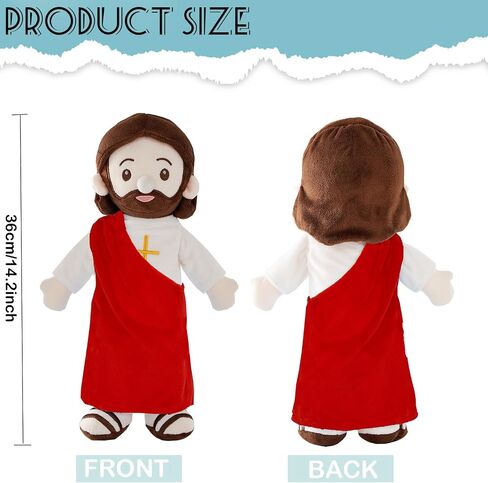 Jesus Plush Doll Jesus Plushie Stuffed Toy Christian Stuff Religious for Kids Christening Easter 14.2" (Blue) in Saudi Arabia