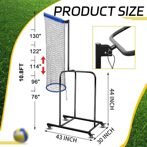 Volleyball Setter Trainer Net Adjustable Angle Volleyball Target Net for Indoor and Outdoor Practice Sturdy Footed Base Volleyball Training Equipment in Saudi Arabia
