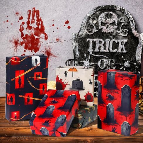 Pineraap Horror & Tempension Biohazard موضوع الالتفاف ورقة 12 أوراق شرير غيبوبة الهدايا غلاف لعشاق الرعب ، عشاق التشويق ، 20 "× 28" in Kuwait