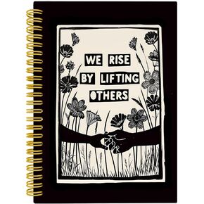 Inspirational Notebook, Motivational Gifts for Women Coworkers Teens, Motivational Floral Hand Journal, Social Worker Counselor Appreciation Gifts Hardcover Spiral Notebook Journal, 5.5x8.3 Inch