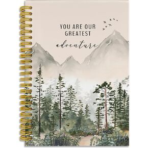 Forest Mountain Notebook Journal, You Are Our Greatest Adventure Kids Spiral Notebook 5.5x8.3, Inspirational Journal for School Supplies