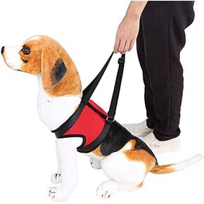 Dog Lift Support Harness, Pet Walking Aid Leg Support Harness Walking Aid Lifting Pulling Vest for Old Injured Dogs (Red Front Legs L)