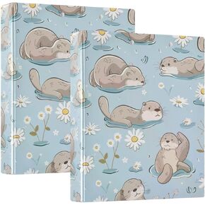 Cute Corals Seashells Decorative 3 Ring Binder 2 Inch Large View Binders with Pockets File Organizer for Office College School, 1Pack