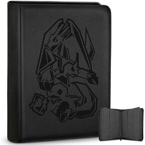 9 Pocket Card Binder, 540 Cards Trading Cards Games Collection Holder Book Folder with Side-Loading Sleeves (Black)