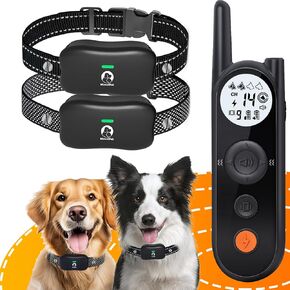 MIMOFPET Wireless Dog Fence System for 2 Dogs - Up to 3500ft Adjustable Electric Fence,Waterproof Training Collar Rechargeable,Pet Containment System for Large Medium Dogs