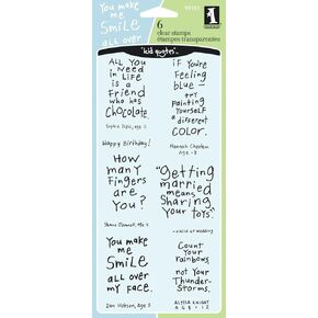 Inkadinkado Cute Friendly Advice Clear Stamp Set, 6pc