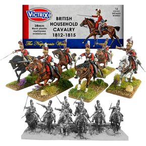 Wargames Delivered - Victrix British Household Cavalry Set, 12 Highly Detailed 28mm Miniatures with Life Guards & Royal Horse Guards Options for Wargaming Dioramas