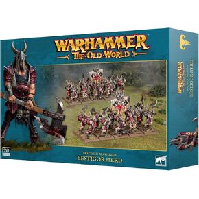 Warhammer The Old World – Bestigors Regiment | 20 Elite Beastmen Miniatures | Heavy Infantry Kit with Custom Options